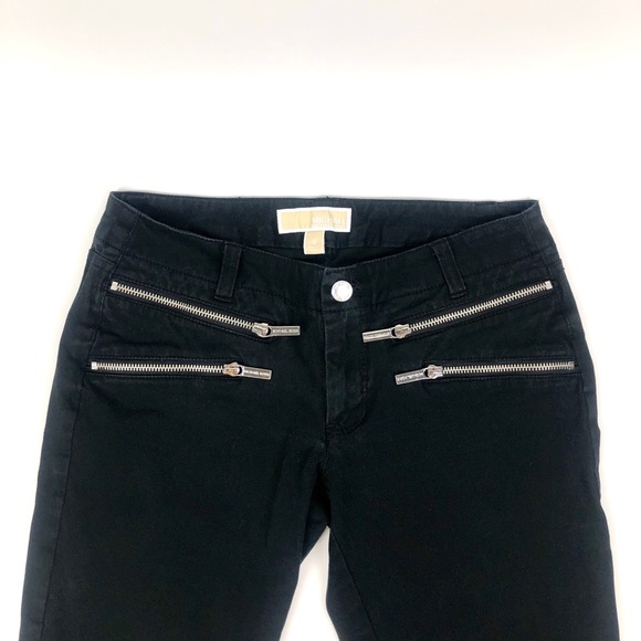Michael Kors Zip-Pocket Twill Black Skinny Jeans - Picture 6 of 8